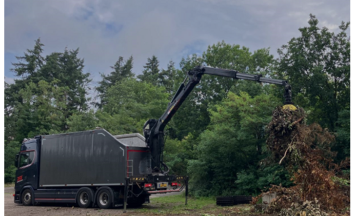 Foto vrachtwagen snipperroute