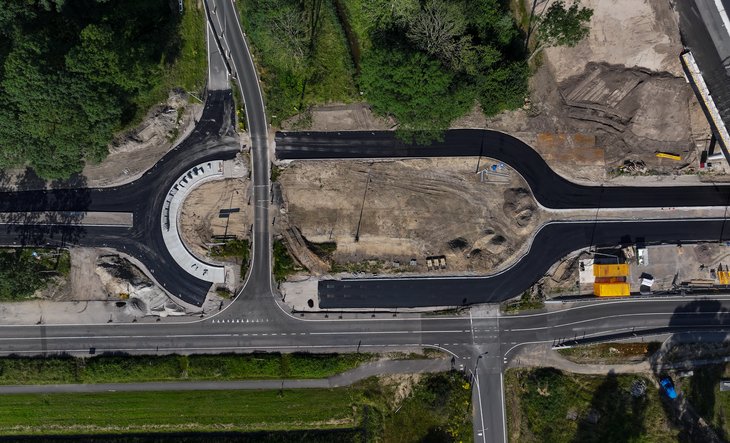 Luchtfoto ovatonde Fliertweg