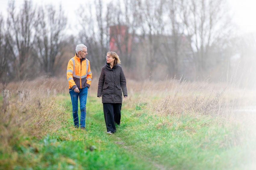Martine Peppelenbos en Gerrit in gesprek